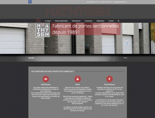 Site Internet Fabricant de portes sectionnelles – Mathysen